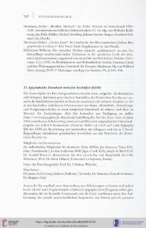 13. Epigraphische Datenbank römischer Inschriften (EDH)