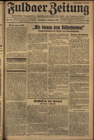 Ausgabe vom Dienstag, den 11. Februar 1936.