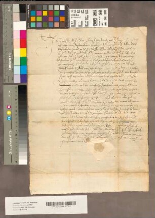 Lehnsrevers des Jorg Schenken zu Schweinsberg über die Belehnung mit der Vogtei zu Wenkbach, Roth und Argenstein für alle Schenken, mit dem Fronhof zu Fronhausen an ihn selbst und mit einem Viertel des Gerichts zu Fronhausen an Ebert Schenk zu Schweinsberg. - Es siegelt der Aussteller.