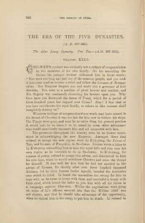 The era of the Five Dynasties ... - Chapter XXIII