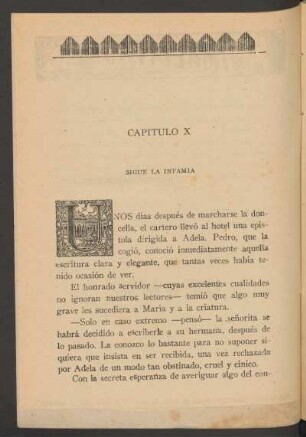 Capítulo X - Sigue la infamia
