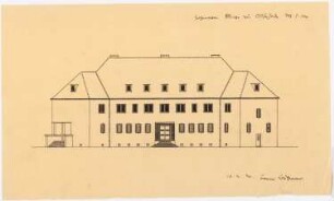 Herrenhaus Hohenborn bei Kassel Umbau: Ansicht Ostfassade 1:100
