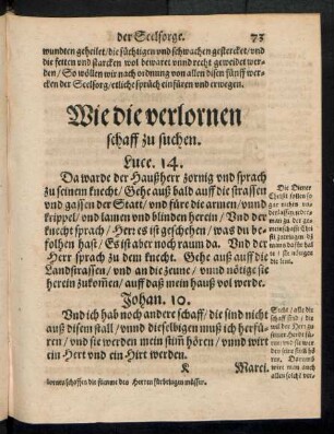 Wie die verlornen schaff zu suchen.