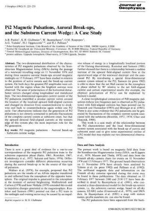 Pi2 magnetic pulsations, auroral break-ups, and the substorm current wedge: A case study