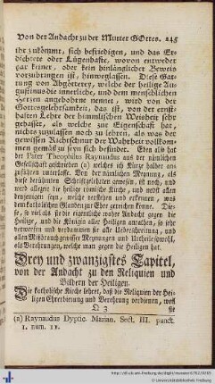 XXIII. Von der Andacht zu den Reliquien und Bildern der Heiligen.