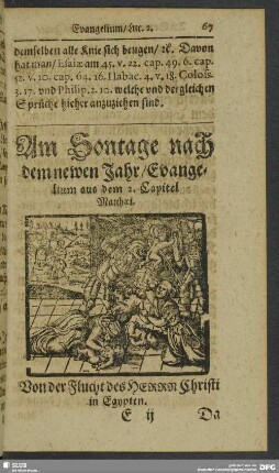 Am Sontage nach dem newen Jahr, Evangelium aus dem 2. Capitel Matthaei