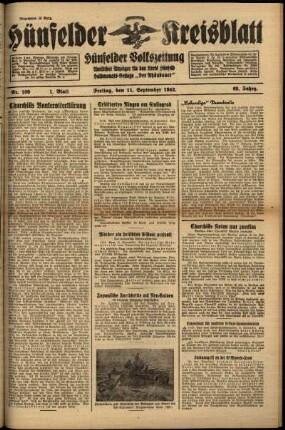 Erste Ausgabe vom Freitag, den 11. September 1942.