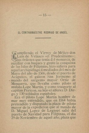 El Contramaestre Rodrigo de Angel