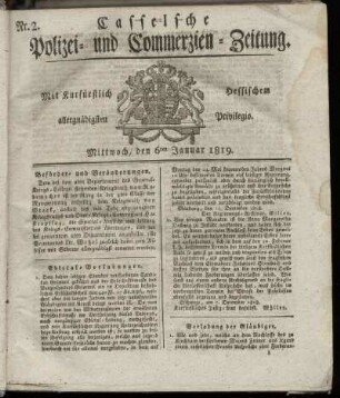 Nr. 2, Mittwoch, den 6ten Januar 1819