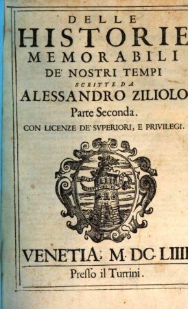 Delle historie memorabili de' nostri tempi, 2