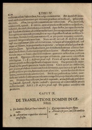 Caput IX. De Translatione Dominii In Genere.