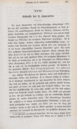 423-429 Bildnisse des N. Kopernikus