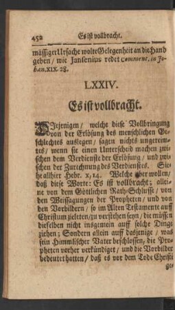 LXXIV. Es ist vollbracht