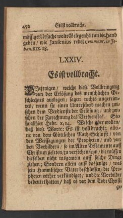 LXXIV. Es ist vollbracht