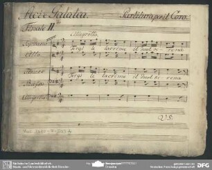 Aci e Galatea. Excerpts. Arr - Mus.3480-F-503A : Coro, b