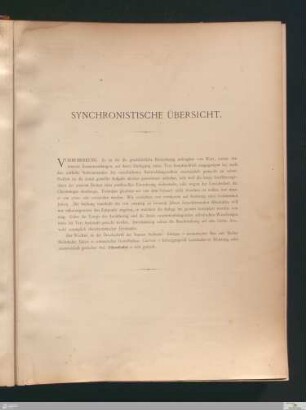 Synchronistische Übersicht
