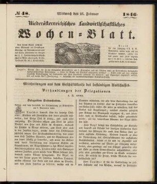 No 48. Mittwoch den 25. Februar 1846