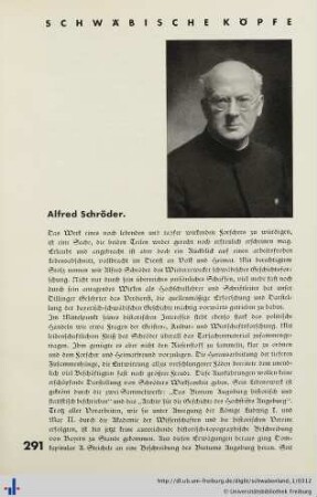 Schwäbische Köpfe: Alfred Schröder.