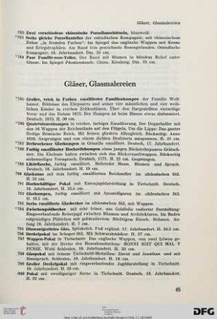 Gläser, Glasmalereien (Nr. 785-846)