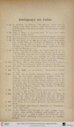Berichtigungen und Zusätze