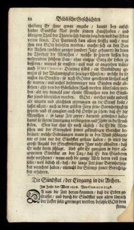 Die Sündflut/ der Eingang in die Archen.
