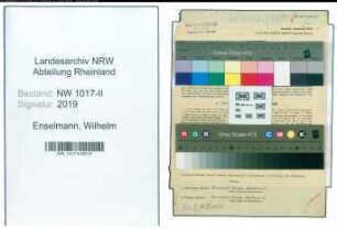 Entnazifizierung Wilhelm Enselmann , geb. 01.05.1896 (Betriebsleiter)