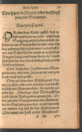 Von härte deß Leibs/ oder verstopffung deß Stulgangs. Das dritt Capitel.