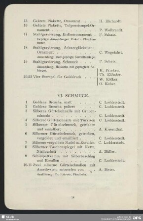 VI. Schmuck