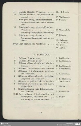 VI. Schmuck