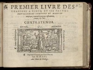 Premier livre des chansons a cincq et six parties. Contratenor