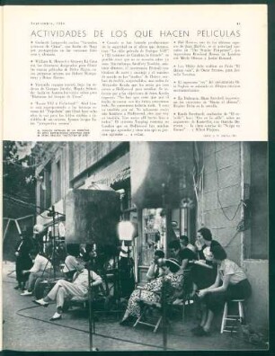 Actividades de los que hacen películas