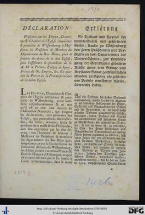 Déclaration.