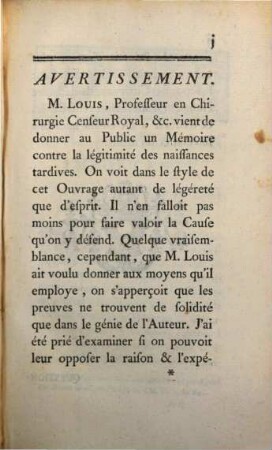 Question importante: Peut-on determiner un terme préfix pour l'accouchement