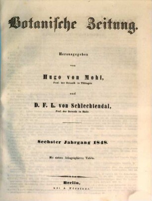 Botanische Zeitung. 6. 1848