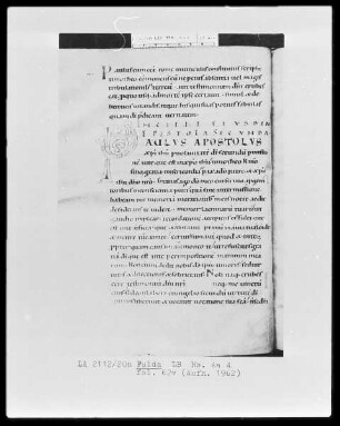 Paulusbriefe — Initiale P(aulus apostolus), Folio 62verso