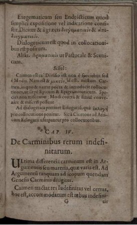Cap. IV. De Carminibus rerum indefinitarum