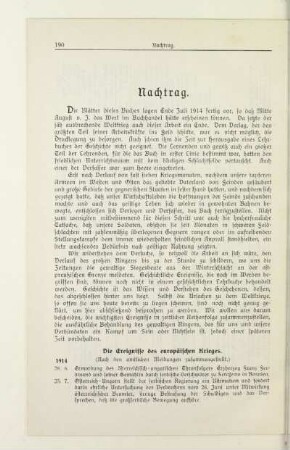 Nachtrag