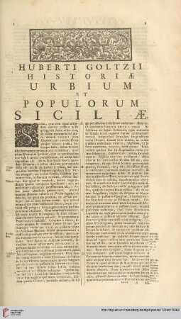 Huberti Goltzii Siciliae Descriptio