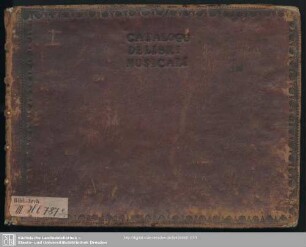 Catalogo de libri musicali - Bibl.Arch.III.Hb,Vol.787.e