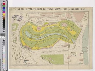 Plan der Internationalen Gartenbau-Ausstellung in Hamburg 1869