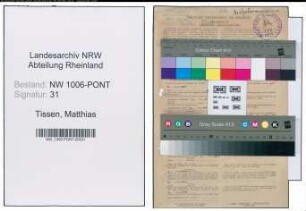 Entnazifizierung Matthias Tissen , geb. 11.04.1905 (Landwirt)