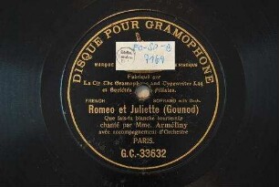 Romeo et Juliette : Que fais-tu blanche tourterelle / (Gounod)