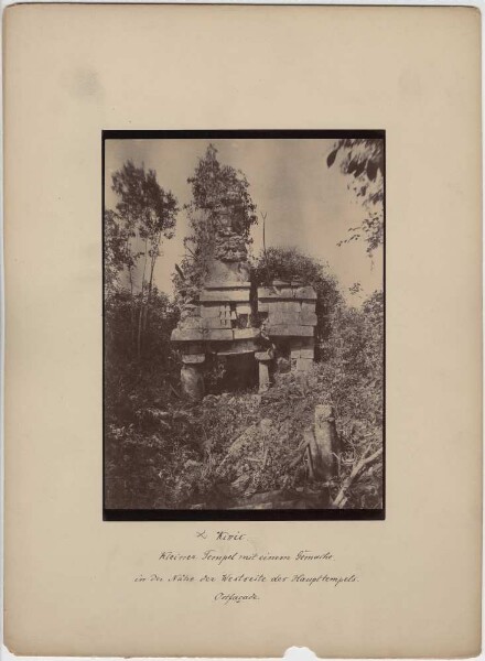 "A small temple with only one chamber near the west side of the main temple. East façade."