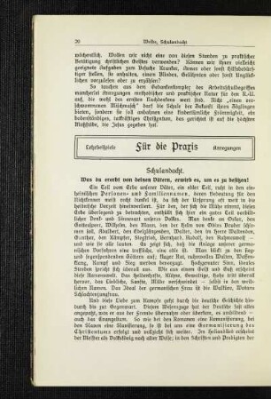 Schulandacht : Was du ererbt von deinen Vätern, erwirb es, um es zu besitzen!