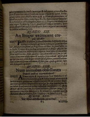 Quaestio XXIII. Num animabus obsessorum Diaboli possint incommodare?
