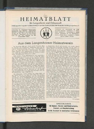 Aus dem Langenhorner Heimatverein