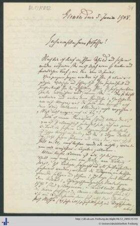 Brief vom 05.01.1908.