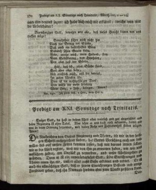 Predigt am XXI. Sonntage nach Trinitatis. - Predigt am XXVII. Sonntage nach Trinitatis.