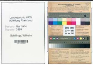 Entnazifizierung Wilhelm Schillings , geb. 16.07.1901 (Arbeiter)