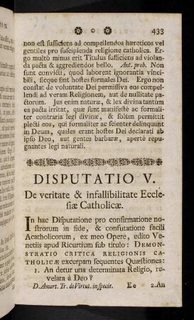433-574, Disputatio V.